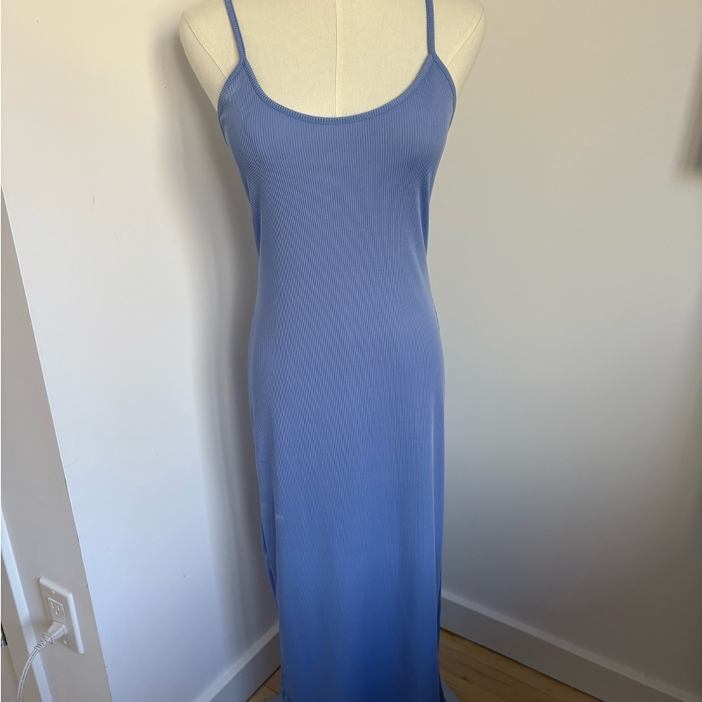 Nasty Gal Blue Ribbed Dress